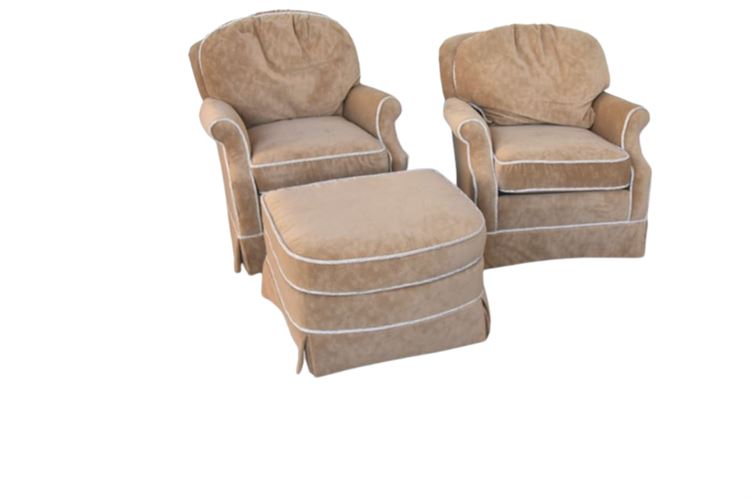 C.R. Laine Avon Armchairs and Ottoman $120