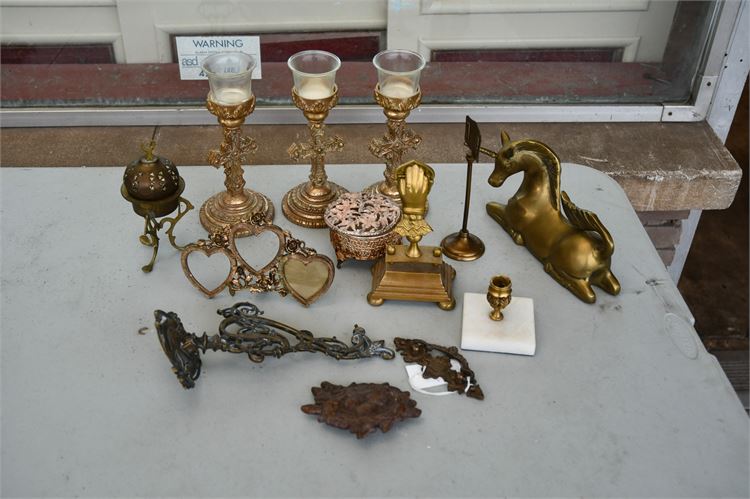 $25 Decorative Items: Candle Holders, Unicorn Frame