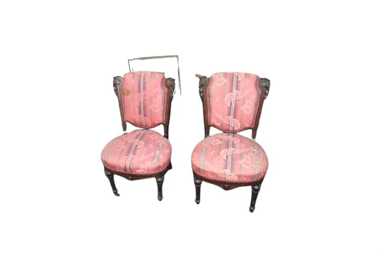 $ 30 Two (2) Antique Fabric Seats